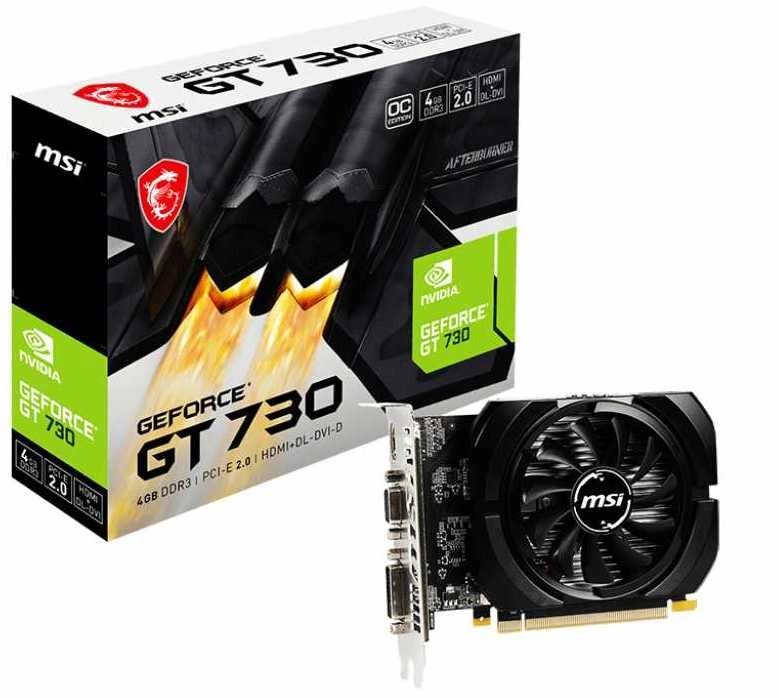 Видеокарта MSI PCI-E 2.0 N730K-4GD3/OCV1 NVIDIA GeForce GT 730 4Gb 64bit DDR3 1006/1600 DVIx1 HDMIx1 CRTx1 HDCP Ret
