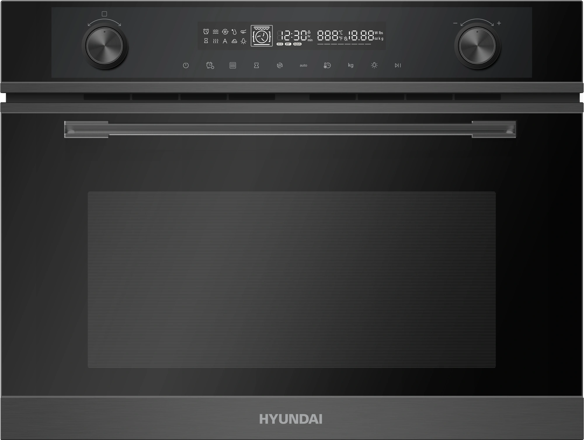 Духовой шкаф Электрический Hyundai HMEO 6540 DX черный/графитовый