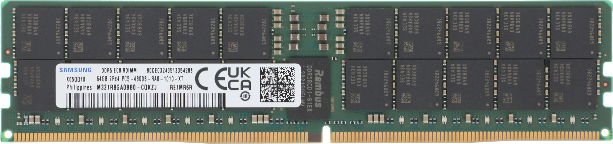 Память DDR5 Samsung M321R8GA0BB0-CQKZJ 64Gb DIMM ECC Reg PC5-38400 CL40 4800MHz