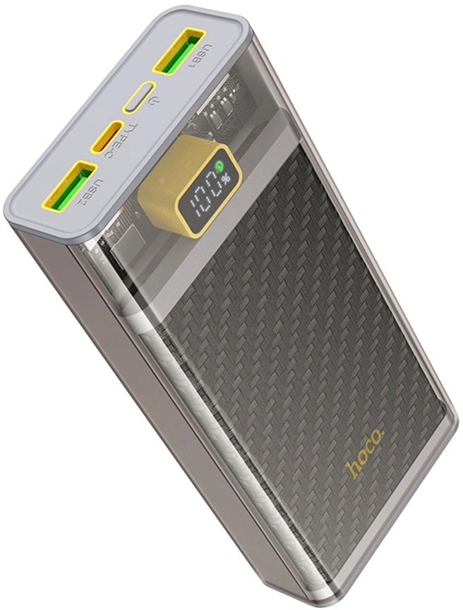 Мобильный аккумулятор Hoco J103A 20000mAh QC3.0/PD3.0 22.5W 5A 2xUSB-A/USB-C серый (88948)