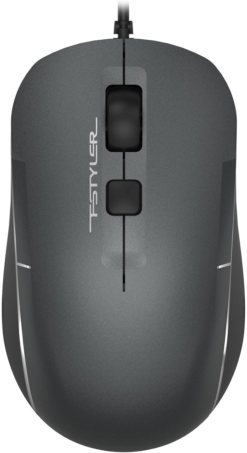 Мышь A4Tech Fstyler FM26 серый/черный оптическая 1600dpi USB для ноутбука 4but (FM26 USB (SMOKY GREY))