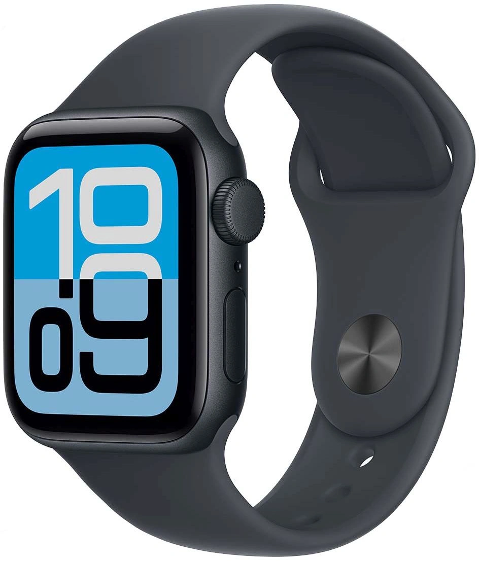 Смарт-часы Apple Watch SE 3 2025 A3325 44мм OLED корп.темная ночь Sport Band рем.темная ночь разм.брасл.:M/L (MEHQ4LW/A)