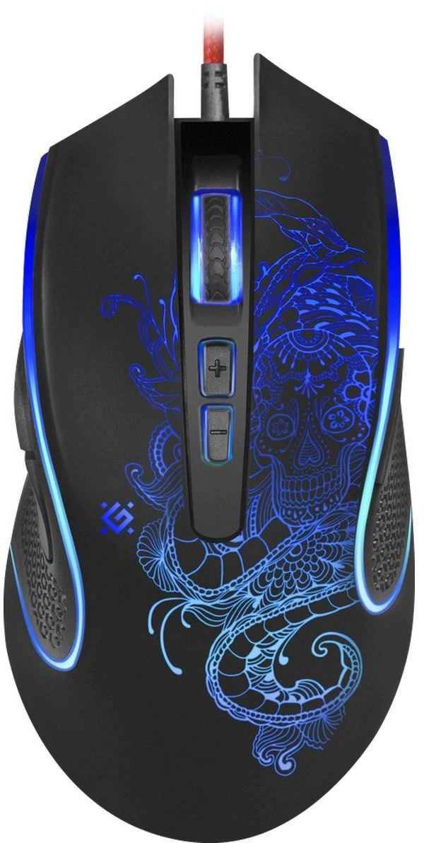 Мышь Defender Venom GM-640L черный оптическая 7200dpi USB 7but (52640)