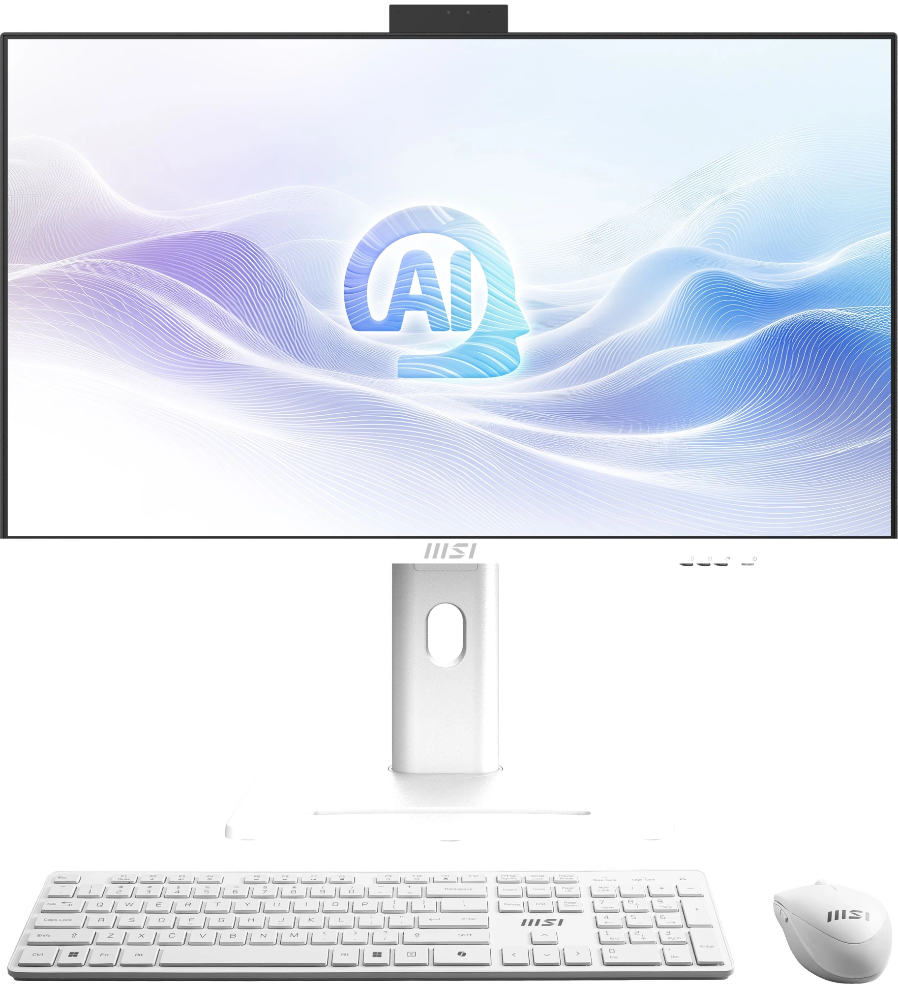 Моноблок MSI Modern AM273QP AI 1UM-094XRU 27" WQHD Core Ultra 7 155H (1.4) 32Gb SSD1Tb Graphics CR без ОС 2.5xGbitEth WiFi BT 150W клавиатура мышь Cam белый 2560x1440