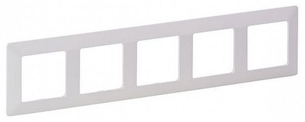 Рамка Legrand Valena Life 754005 накладная 5x горизонтальный монтаж пластик белый