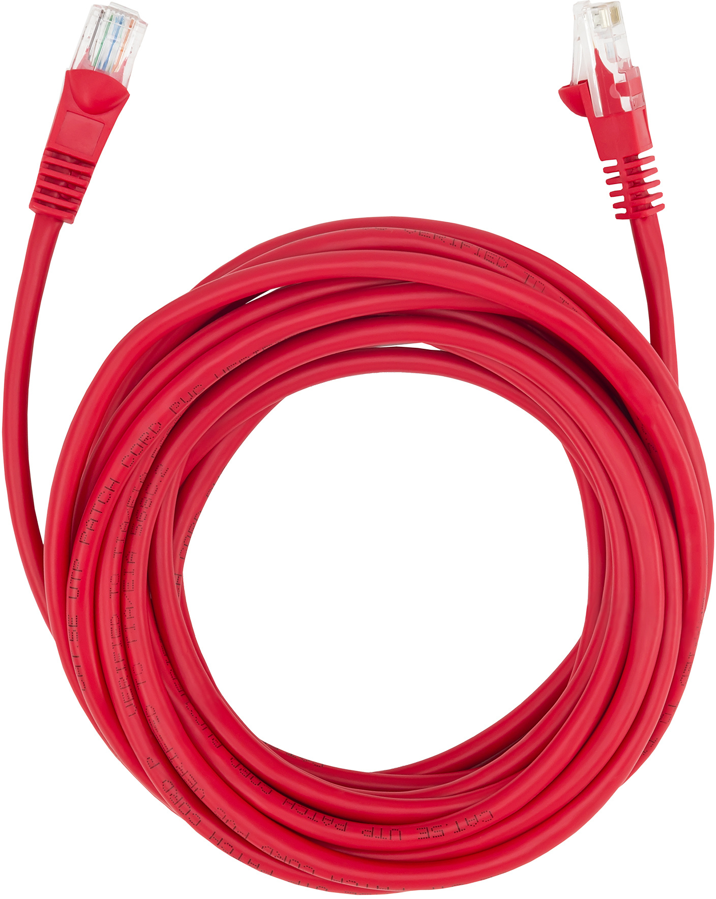 Патч-корд Buro UTP 4 пары cat.5E CCA molded 5м красный RJ-45 (m)-RJ-45 (m)