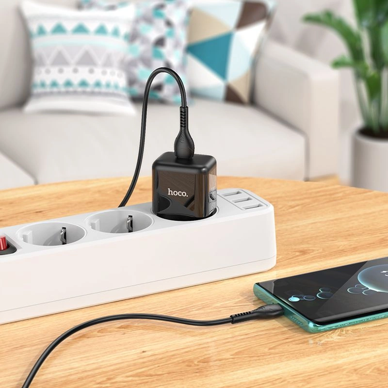 Сетевое зар./устр. Hoco N32 Glory Black 30W 3A+2A+1.5A (PD+QC+AFC) USB Type-C универсальное черный