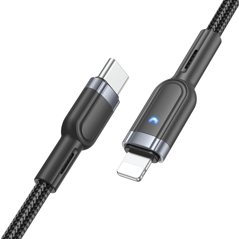 Кабель Hoco U117 IP(01467) USB Type-C (m)-Lightning (m) 1.2м черный