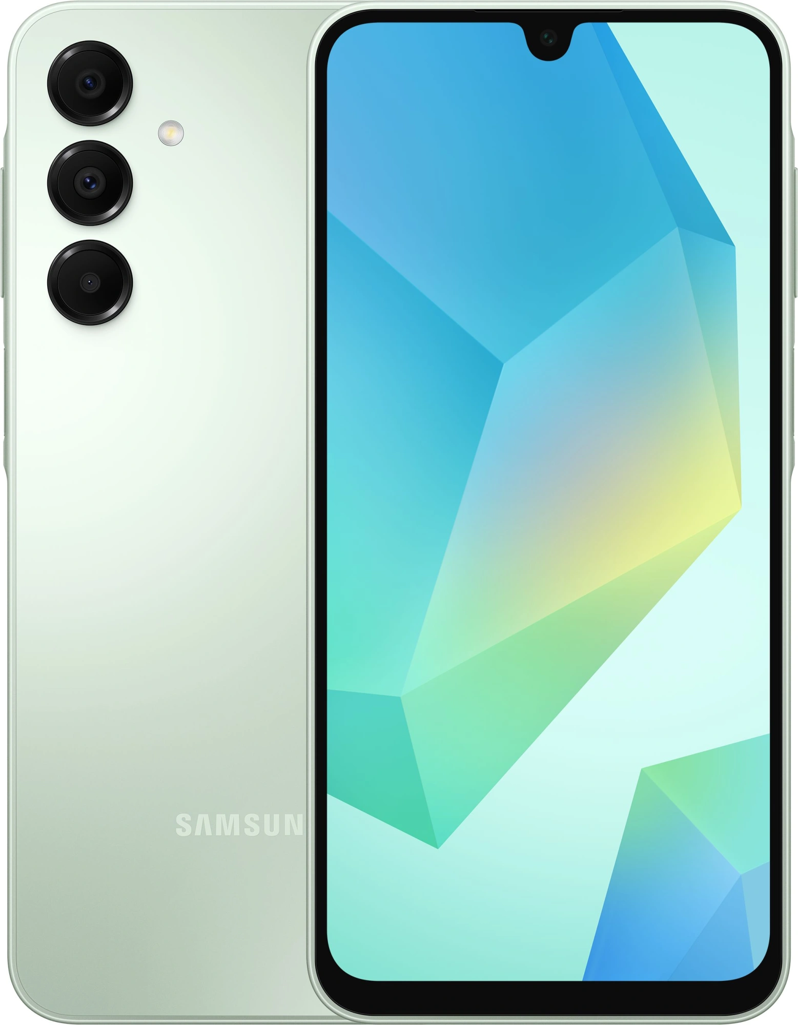 Смартфон Samsung SM-A165F Galaxy A16 128Gb 6Gb мятный моноблок 3G 4G 2Sim 6.7" 1080x2340 Android 14 50Mpix 802.11 a/b/g/n/ac NFC GPS GSM900/1800 GSM1900 microSD max1024Gb