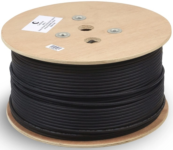 Кабель информационный Cabeus UTP-4P-Cat.5e-SOLID-OUT-LSZH-UV кат.5E UTP 4 пары LSZH универсальный 305м черный