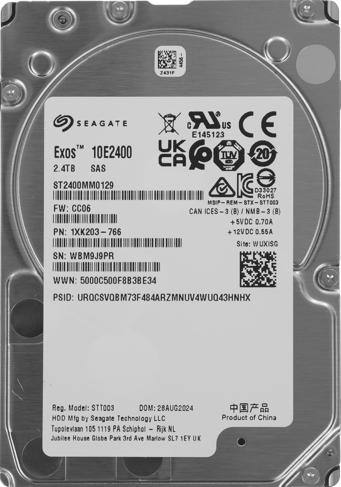Жесткий диск Seagate SAS 3.0 2400Gb ST2400MM0129 Enterprise Performance (10000rpm) 256Mb 2.5"