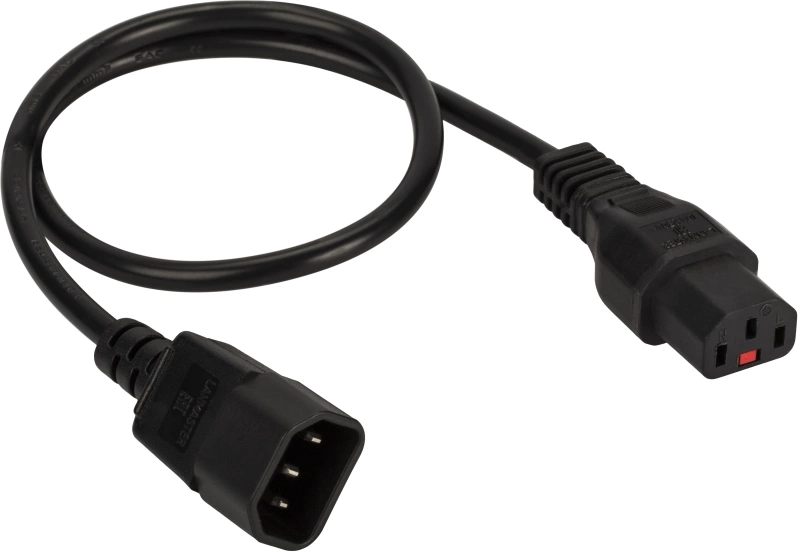 Шнур питания Lanmaster LAN-PP13L/14-1.5-BK C13-С14 проводник.:3x0.75мм2 1.5м 220В 10А черный