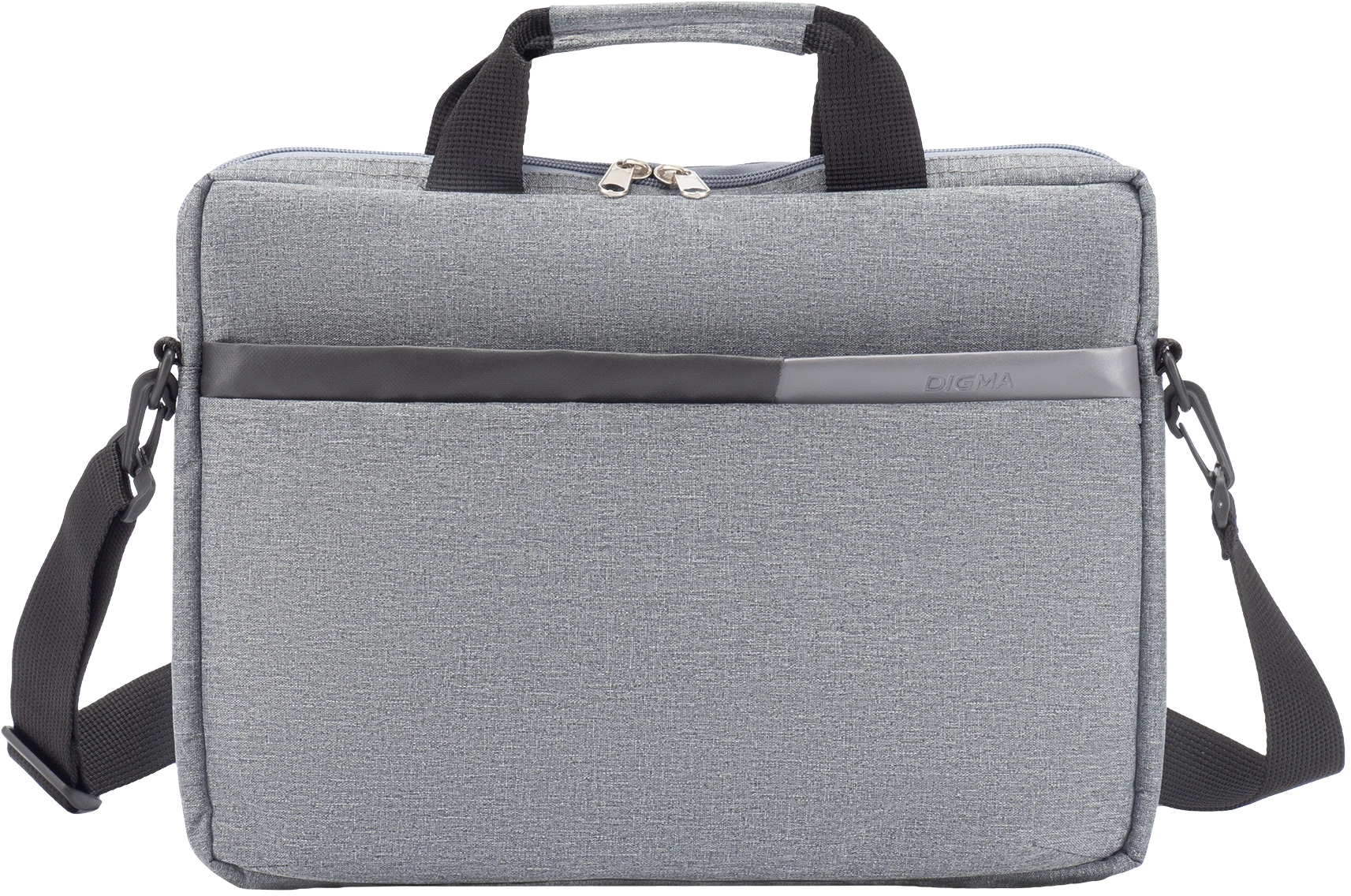 Сумка для ноутбука 14.5" Digma N-370 серый/черный полиэстер (N370GBK)