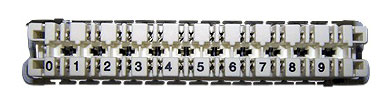 Плинт Lanmaster TWT-LSA10P-DIS-09 10 пар LSA-PROFIL размык. ABS пластик белый