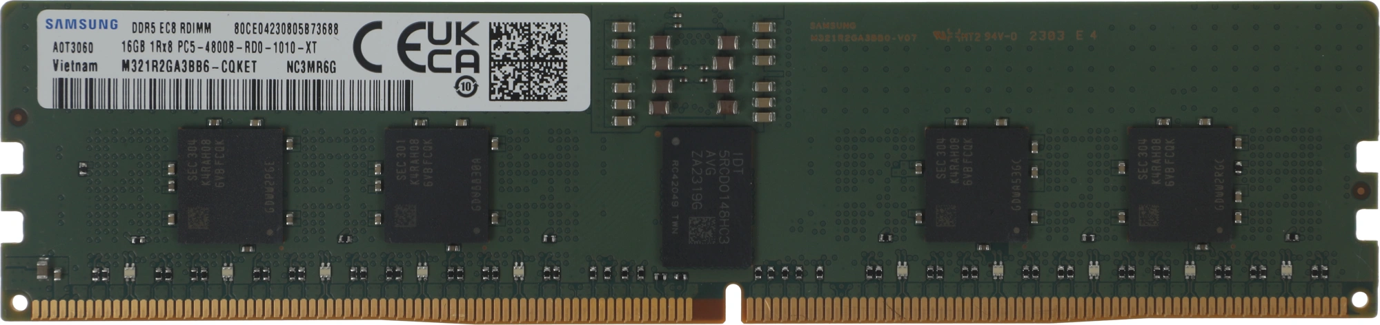Память DDR5 Samsung M321R2GA3BB6-CQK 16Gb DIMM ECC Reg PC5-38400 CL40 4800MHz