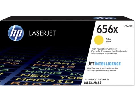 Картридж лазерный HP 656X CF462X желтый бар.в компл. (22000стр.) для HP M652/653 без чипа