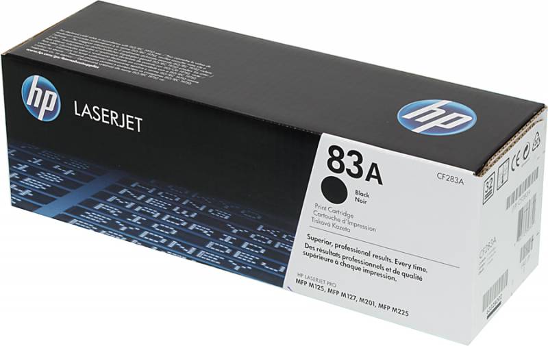Картридж лазерный HP 83A CF283A черный бар.в компл. (1500стр.) для HP LJ Pro M125nw/M127fw