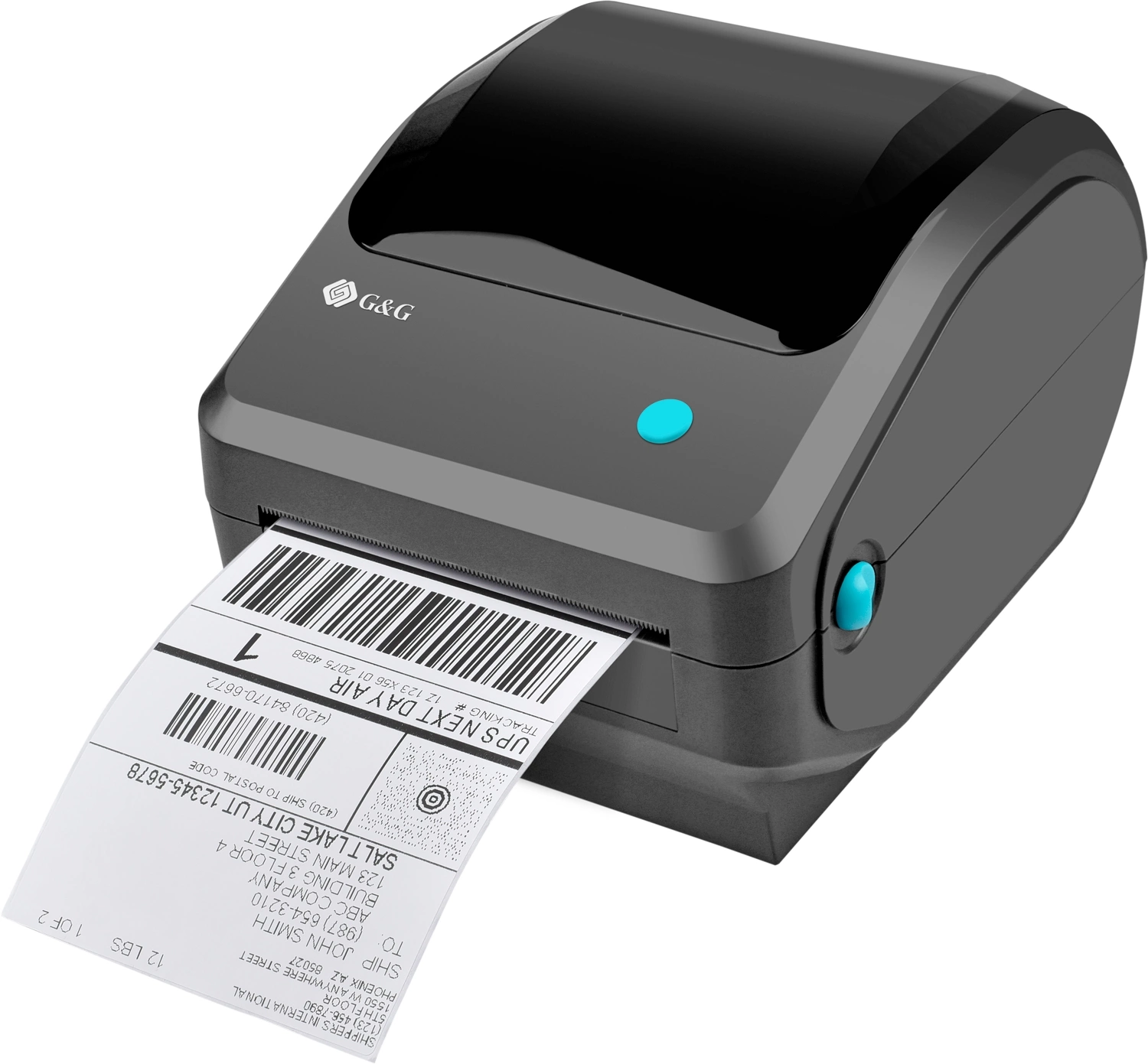Термопринтер G&G GG-D410 203dpi 152мм/с/USB для печ.накл. черный