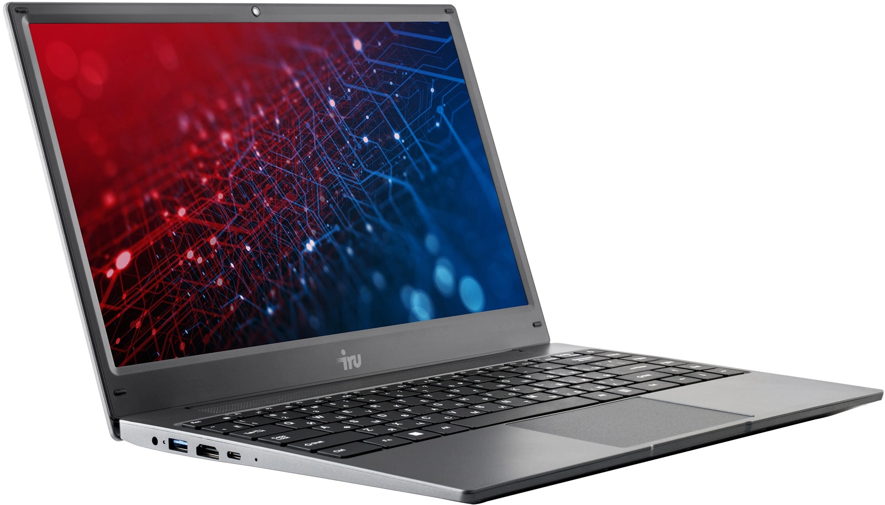 Ноутбук IRU 14TLHC Core i3 1115G4 8Gb SSD256Gb Intel UHD Graphics 14" IPS FHD (1920x1080) Windows 11 Pro Multi Language grey WiFi BT Cam (1996897)