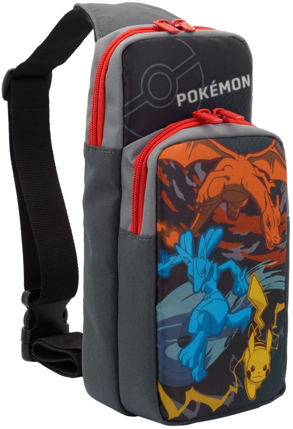 Сумка-чехол Hori Adventure Pack Lucario, Pikachu черный для: Nintendo Switch