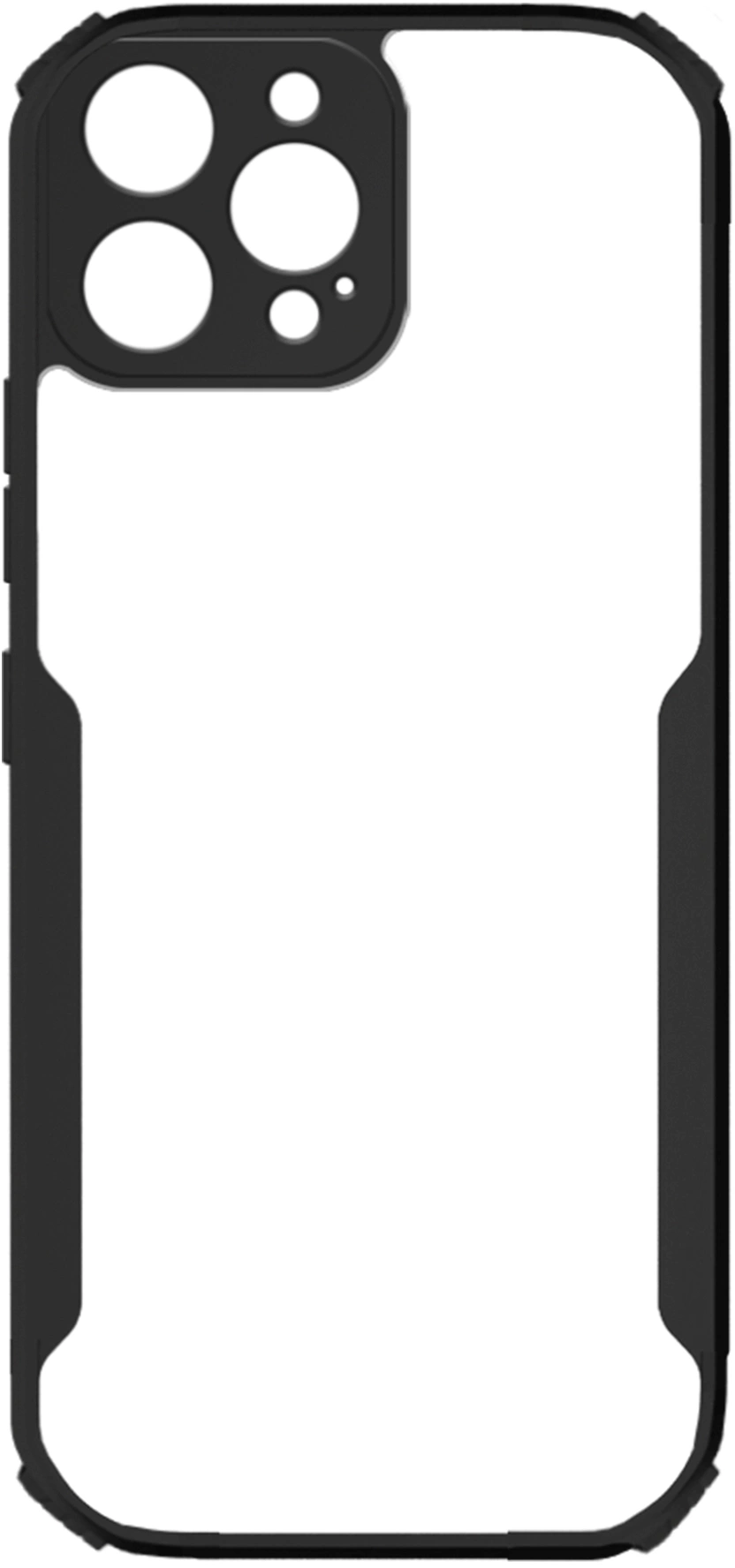 Чехол (клип-кейс) BoraSCO для Apple iPhone 16 Pro Sky Case черный/прозрачный (74651)