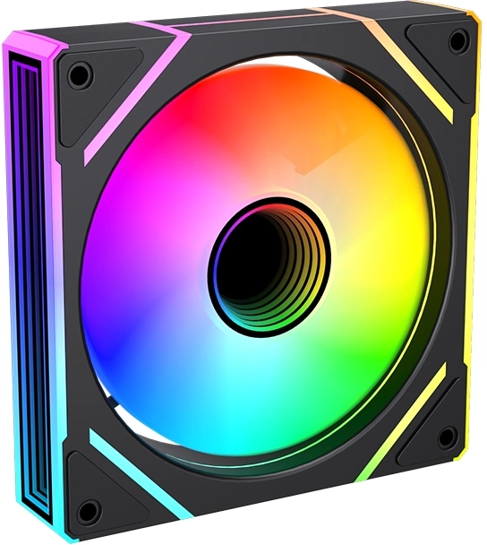 Вентилятор для корпуса Bloody BD-CF120ARGB2 LCD ARGB 120х120x25 черный 4-pin 26дБ (BD-CF120ARGB2-BK) Ret