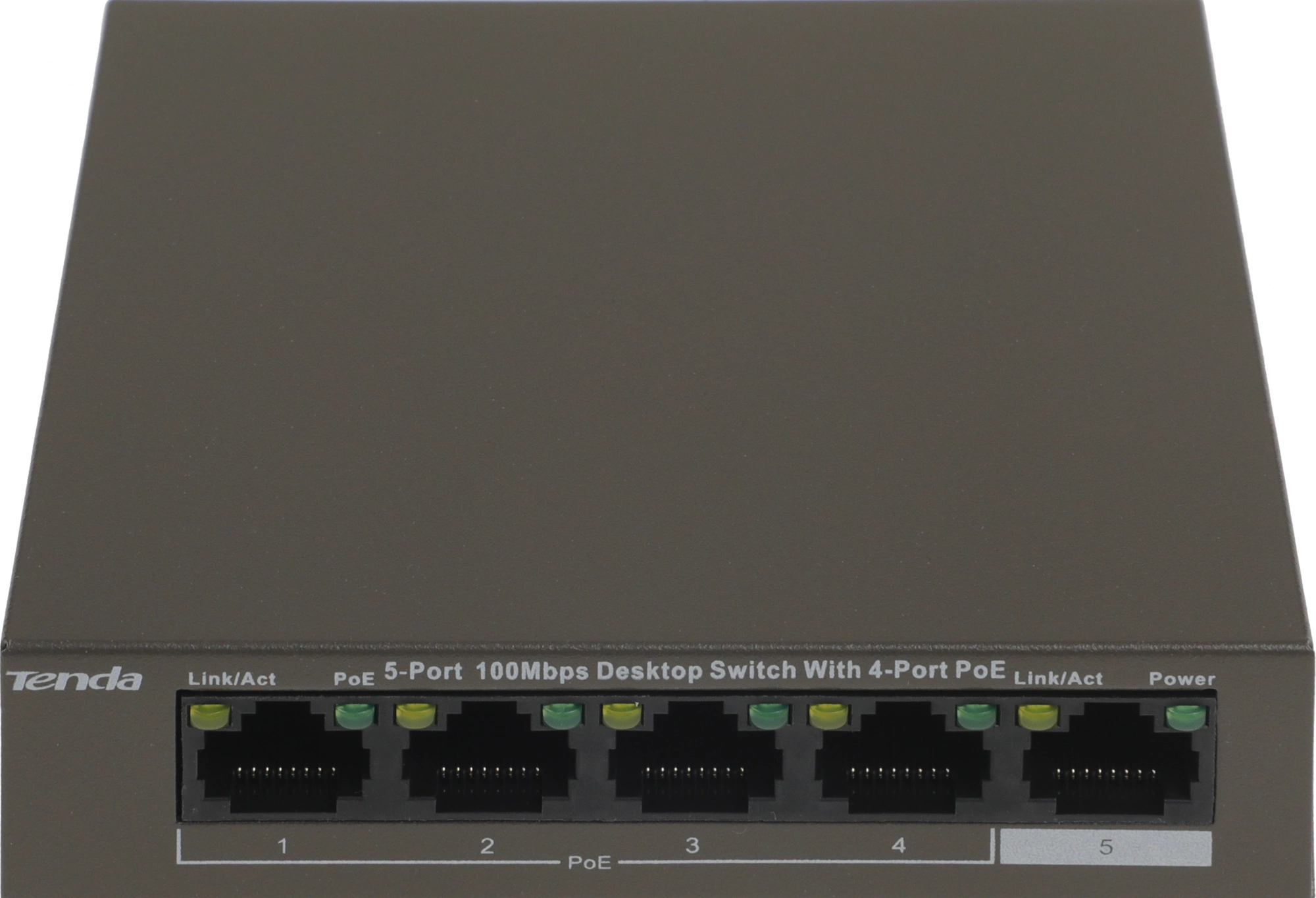 Коммутатор Tenda TEF1105P-4-38W (L2) 5x100Мбит/с 4PoE 35W неуправляемый