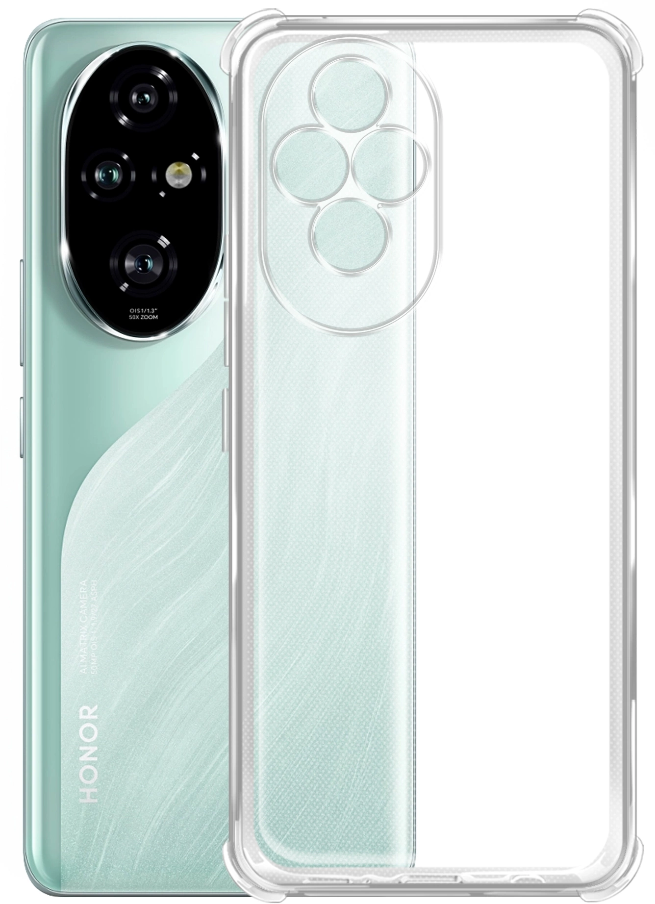 Чехол (клип-кейс) BoraSCO для Honor 200 Pro Bumper Case прозрачный (73616)