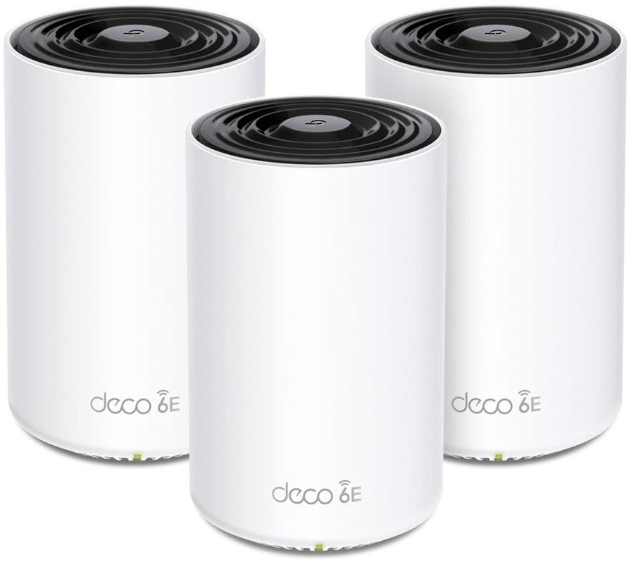 Бесшовный Mesh роутер TP-Link Deco XE75 AXE5400 10/100/1000BASE-TX белый (упак.:3шт)