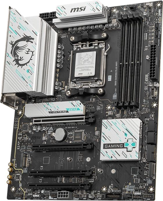 Материнская плата MSI B850 GAMING PLUS WIFI  Socket AM5 AMD B850 4xDDR5 ATX AC`97 8ch(7.1) 5Gigabit RAID+DP
