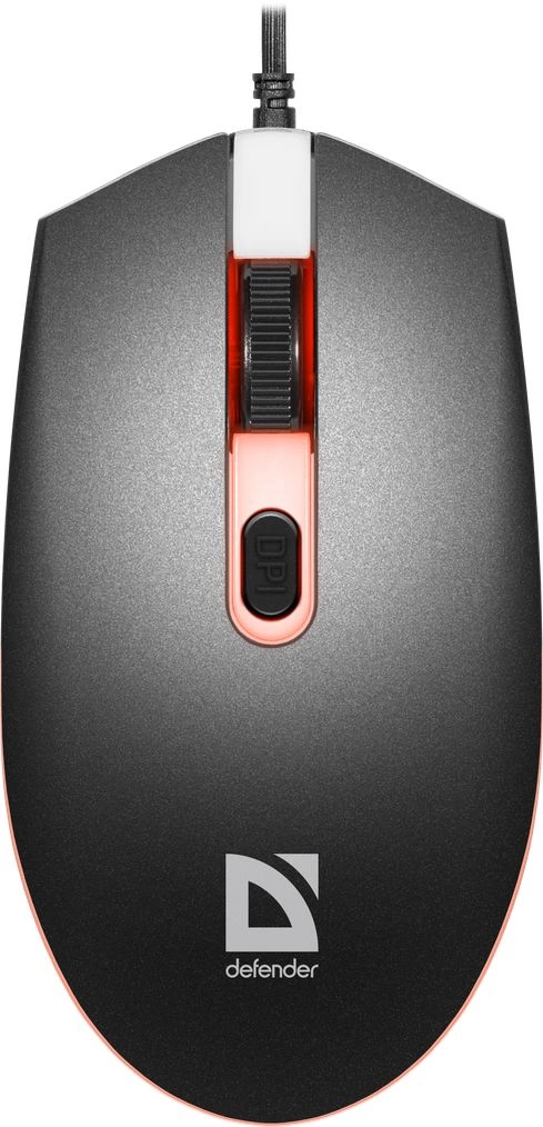 Мышь Defender Dot MB-986 черный оптическая 1600dpi USB 3but (52986)