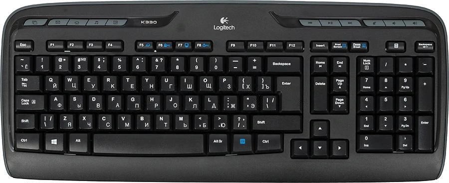 Клавиатура + мышь Logitech MK330 клав:черный мышь:черный USB беспроводная Multimedia (920-003995)