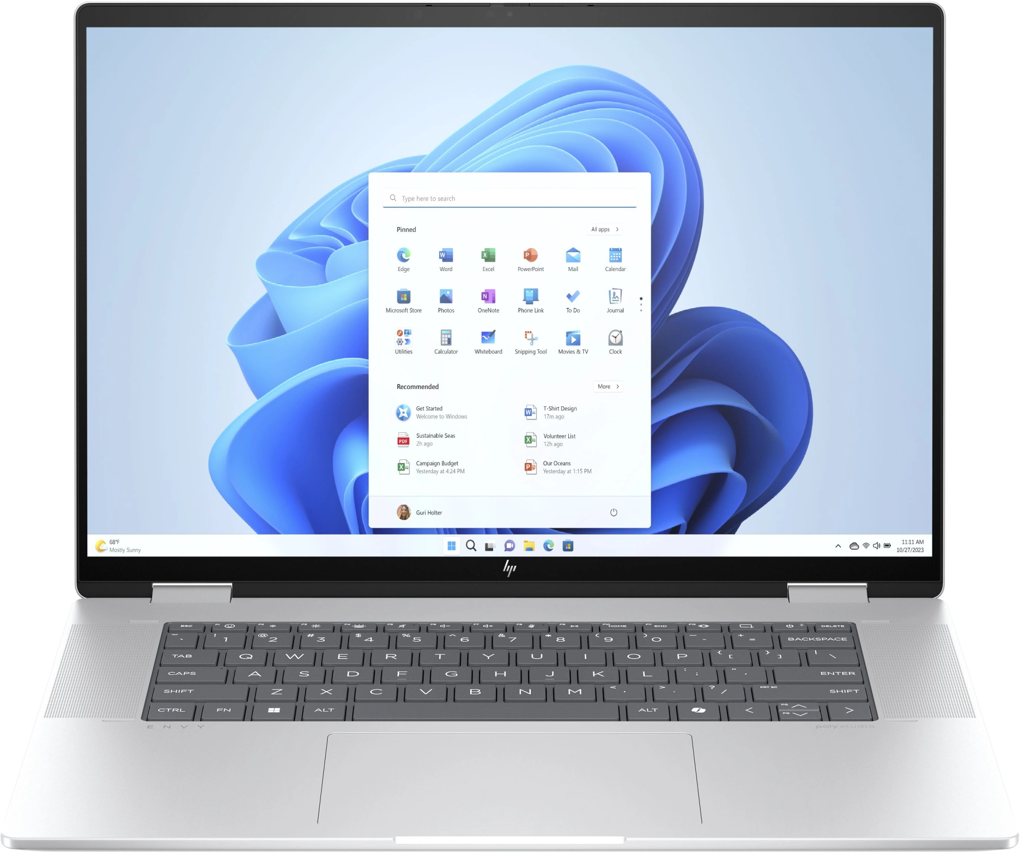 Ноутбук HP Envy x360 16-ac0000ci Core Ultra 7 155U 16Gb SSD1Tb Intel Graphics 16" OLED Touch 2.8K (2880x1800) Windows 11 Home silver WiFi BT Cam (A74LSEA)