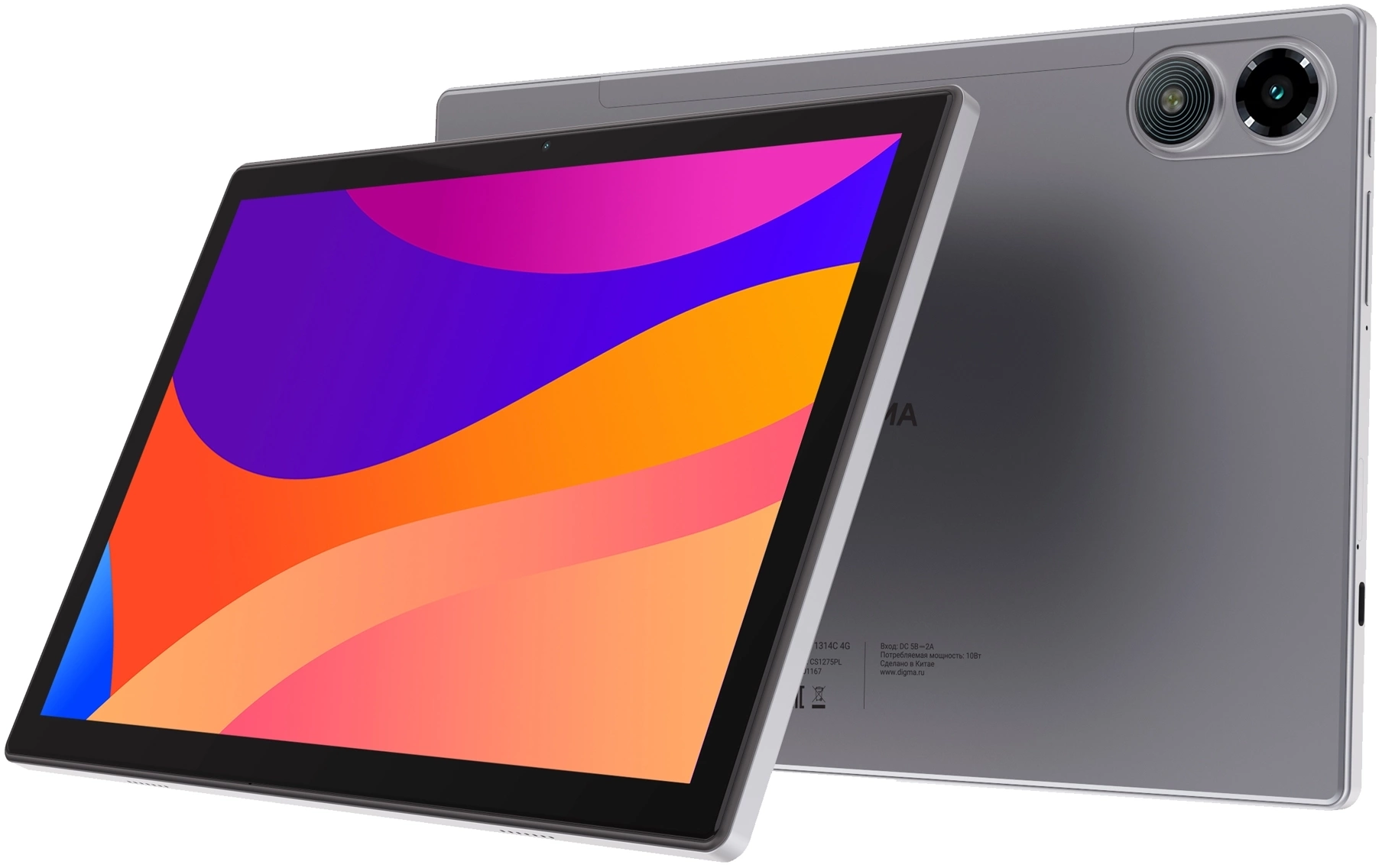 Планшет Digma CITI 1314C 4G SC9863A1 (1.6) 8C RAM3Gb ROM32Gb 10.1" IPS 1280x800 4G Android 13 серый 5Mpix 2Mpix BT WiFi microSD 128Gb 6000mAh 255hrs