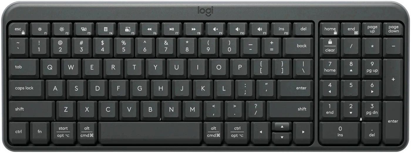 Клавиатура Logitech K250 YR0107 графитовый беспроводная BT slim Multimedia (920-013452)