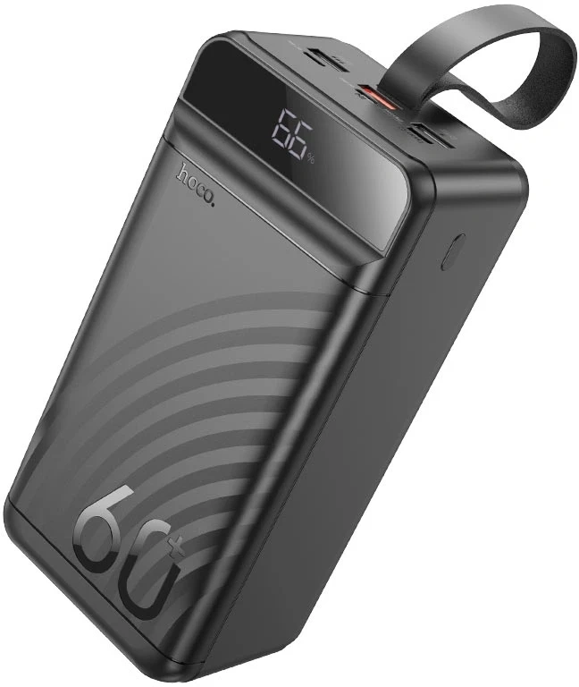 Мобильный аккумулятор Hoco J123C Element 60000mAh QC3.0/PD3.0 22.5W 5A 3xUSB-A/USB-C черный (12098)