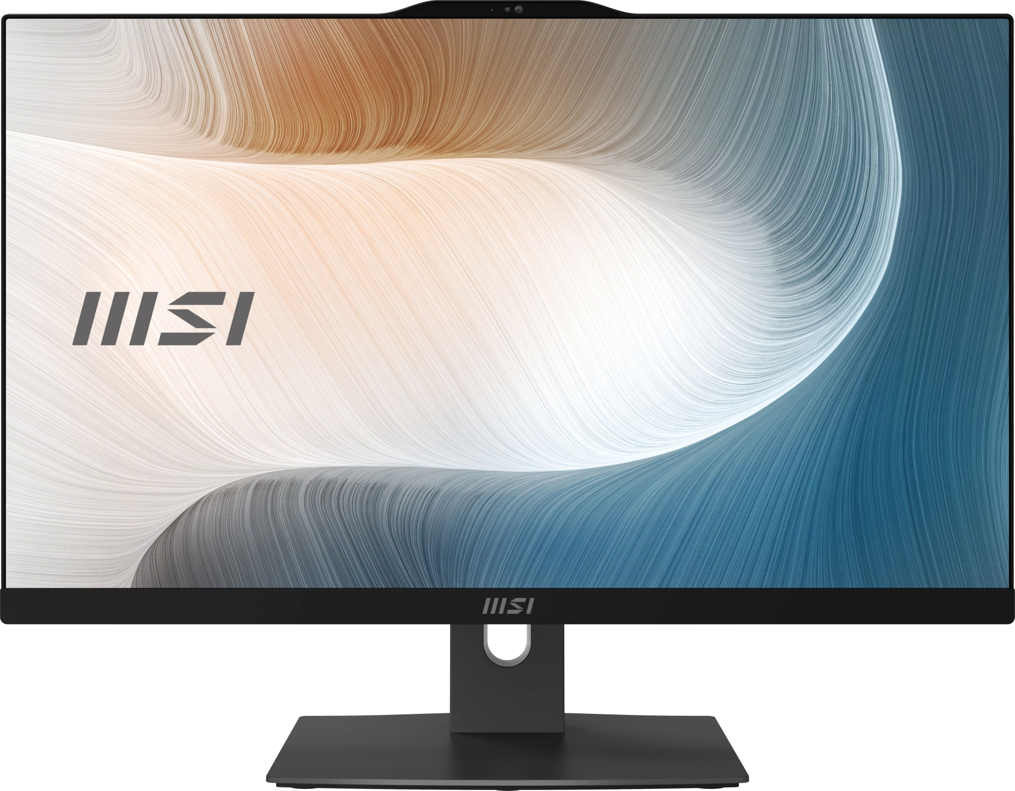 Моноблок MSI Modern AM242P 12M-1881RU 23.8" Full HD i5 1235U (1.3) 16Gb SSD500Gb Iris Xe Windows 11 Pro GbitEth WiFi BT 120W клавиатура мышь Cam черный 1920x1080