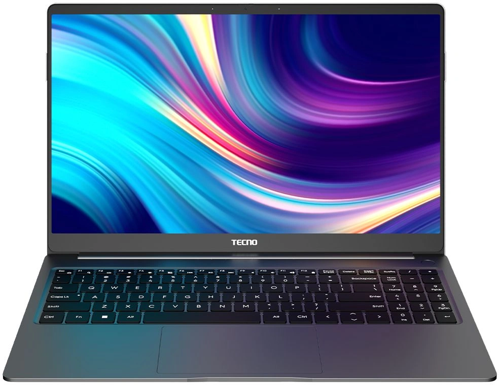 Ноутбук Tecno MegaBook T15RA Core i9 13900HK 16Gb SSD1Tb Intel Iris Xe graphics 15.6" IPS FHD (1920x1080) Windows 11 Home grey WiFi BT Cam 6060mAh (71003300393)