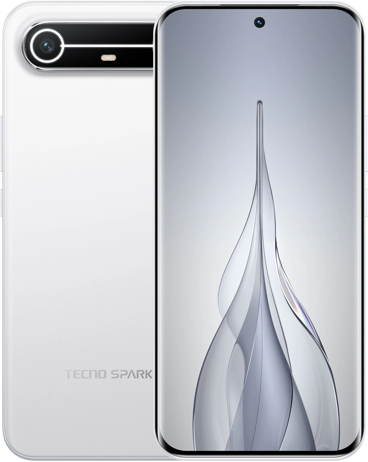 Смартфон Tecno Spark Slim 256Gb 8Gb белый моноблок 3G 4G 2Sim 6.78" 1224x2720 Android 15 50Mpix 802.11 a/b/g/n/ac/ax NFC GPS GSM900/1800 Protect FM