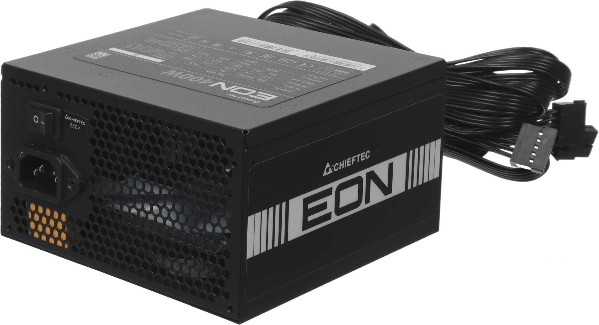 Блок питания Chieftec ATX 400W Eon ZPU-400S 80 PLUS WHITE (20+4pin) APFC 120mm fan 4xSATA