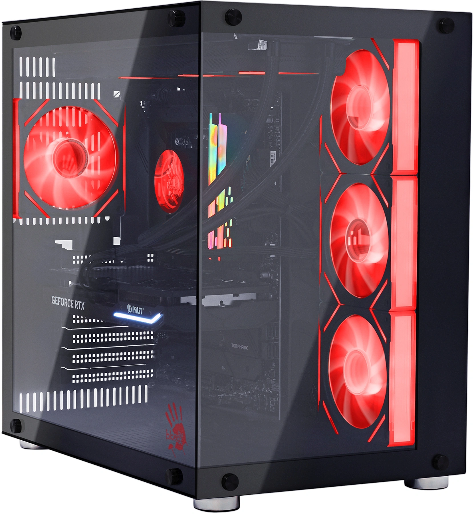 ПК Bloody BD-PC CZ79C3 MT i7 14700KF (3.4) 64Gb SSD1Tb RTX5070Ti 16Gb Windows 11 Home 64 2.5xGbitEth WiFi BT 850W черный (RUS) (2129080)