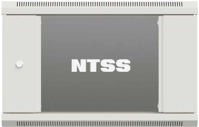Шкаф коммутационный NTSS Премиум (NTSS-W9U6060GS-2) настенный 9U 600x600мм пер.дв.стекл 60кг серый 500мм 22кг 220град. 500мм IP20 сталь