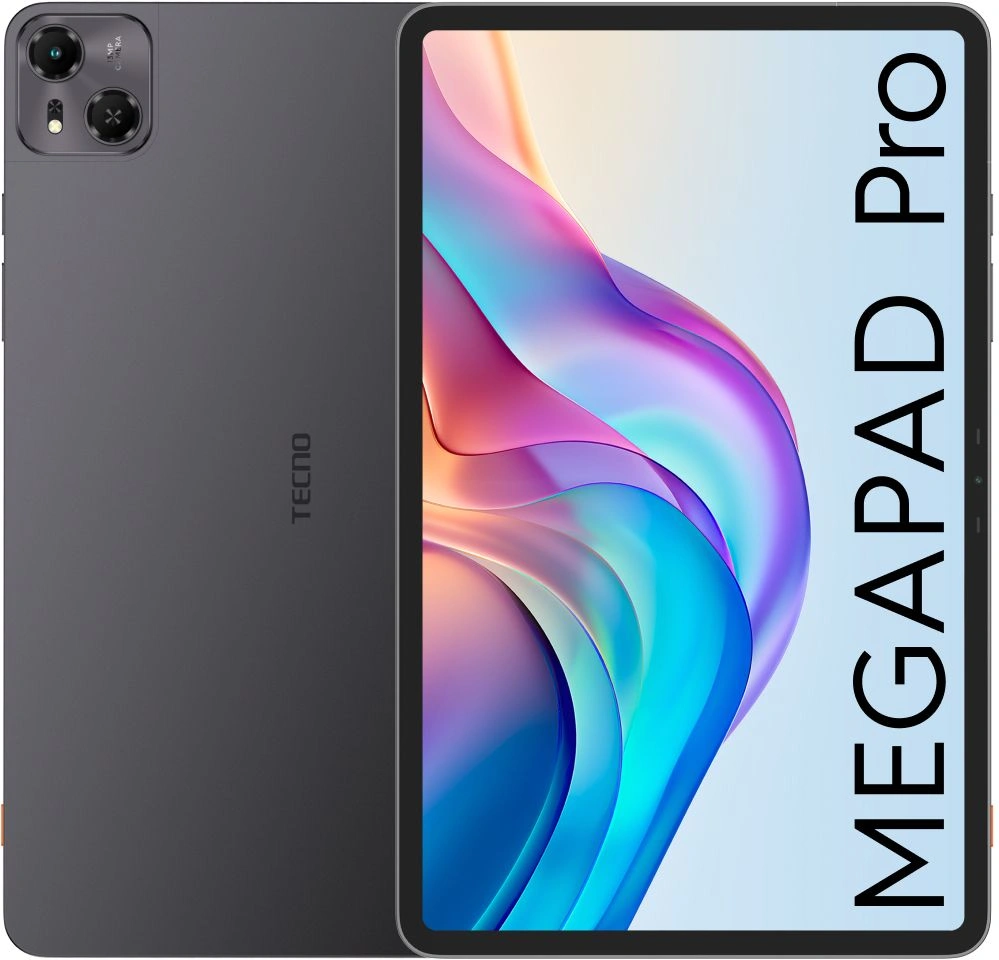 Планшет Tecno MegaPad Pro T1201 G100 (2.2) 8C RAM8Gb ROM256Gb 12" IPS 2000x1200 4G Android 15 серый 13Mpix 5Mpix BT WiFi microSD 512Gb GPRS EDGE 10000mAh 8hr