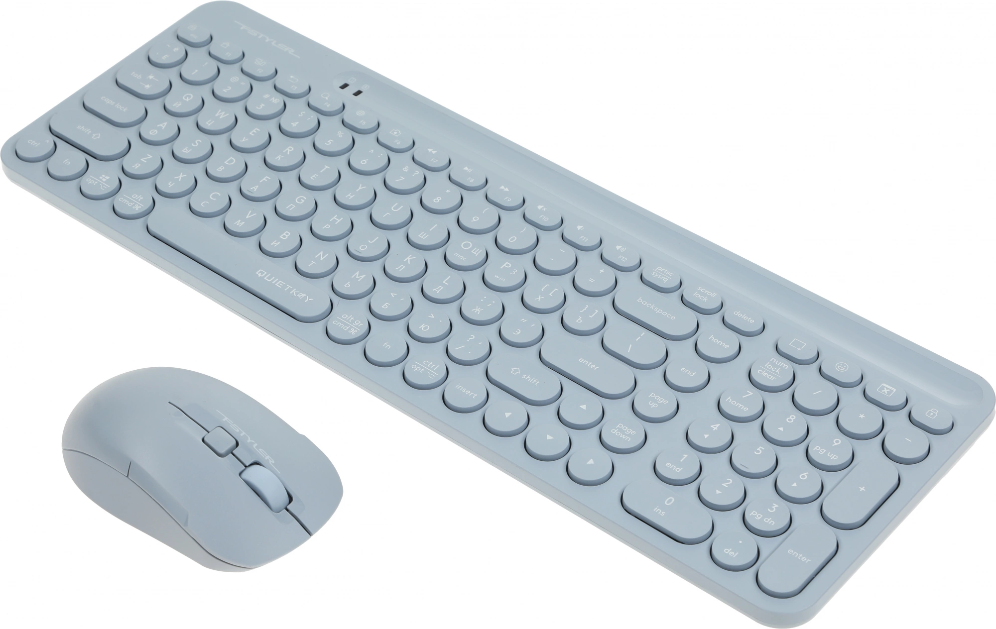 Клавиатура + мышь A4Tech Fstyler FG3300 Air клав:синий мышь:синий USB беспроводная slim Multimedia