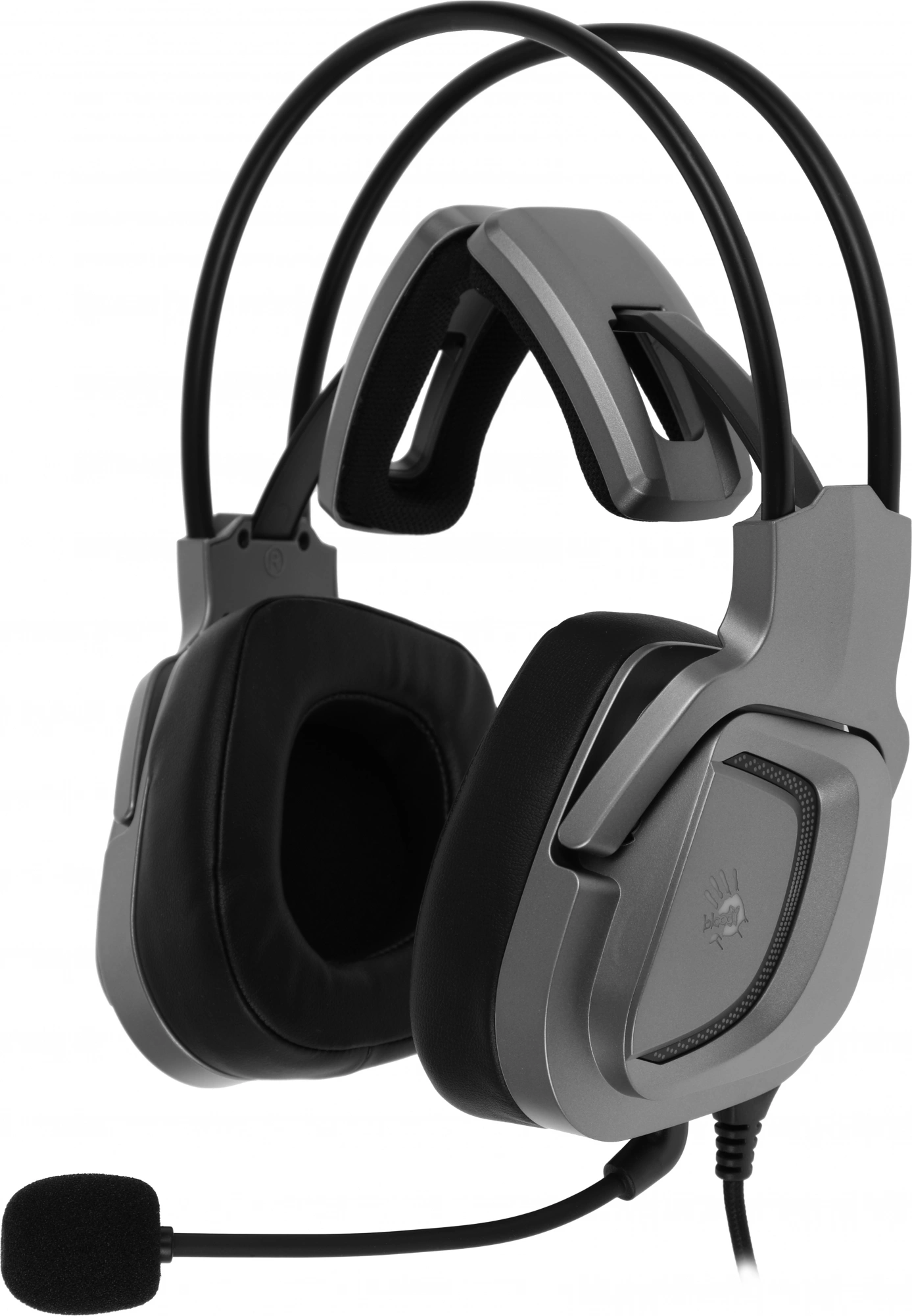 Наушники с микрофоном A4Tech Bloody G575 серый 2м мониторные USB оголовье (G575 USB/ GREY)