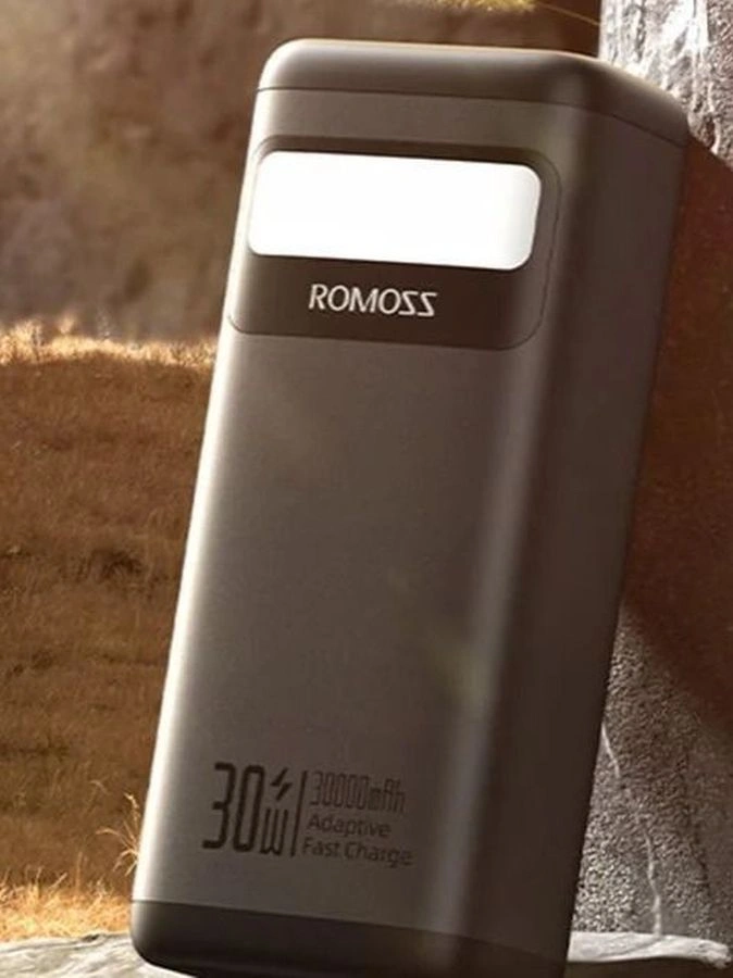 Мобильный аккумулятор Romoss PMT30 30000mAh PD 30W 5A 2xUSB-A/USB-C черный