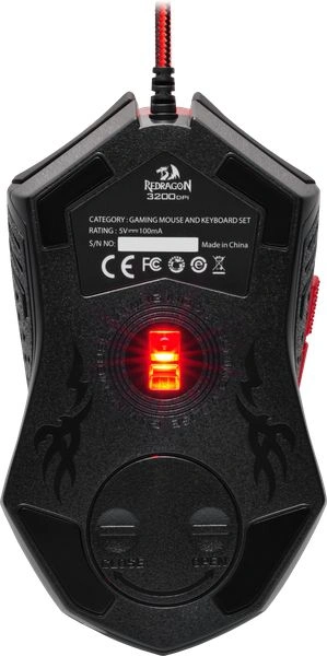 Мышь Redragon M601BA черный/красный оптическая 3200dpi USB 6but (78226)