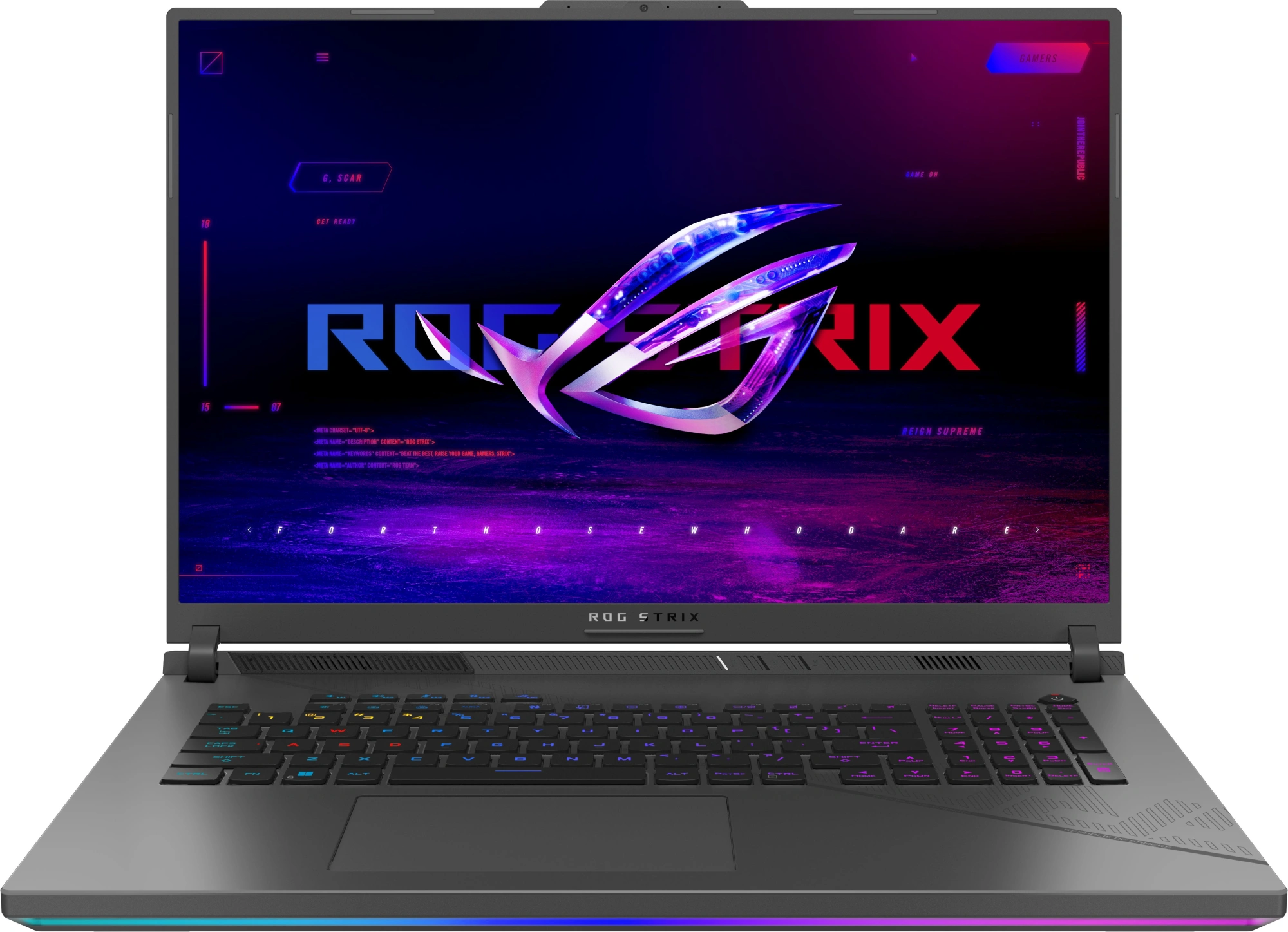 Ноутбук Asus ROG Strix G18 G814PP-S9032 Ryzen 9 8940HX 32Gb SSD1Tb NVIDIA GeForce RTX 5070 8Gb 18" IPS WQXGA (2560x1600) без ОС grey WiFi BT Cam (90NR0KY8-M00380)