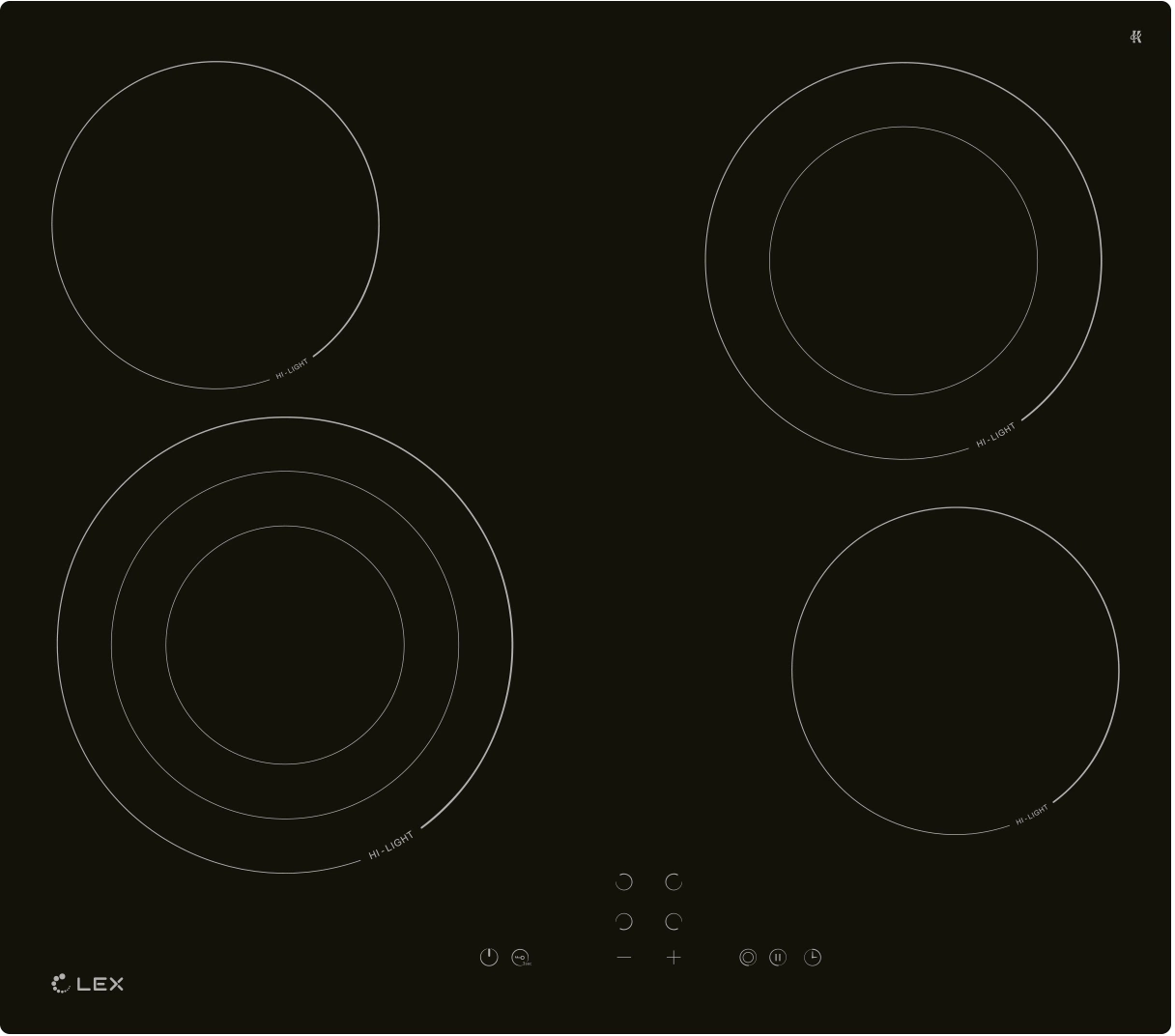 Варочная поверхность Lex EVH 642B BL черный