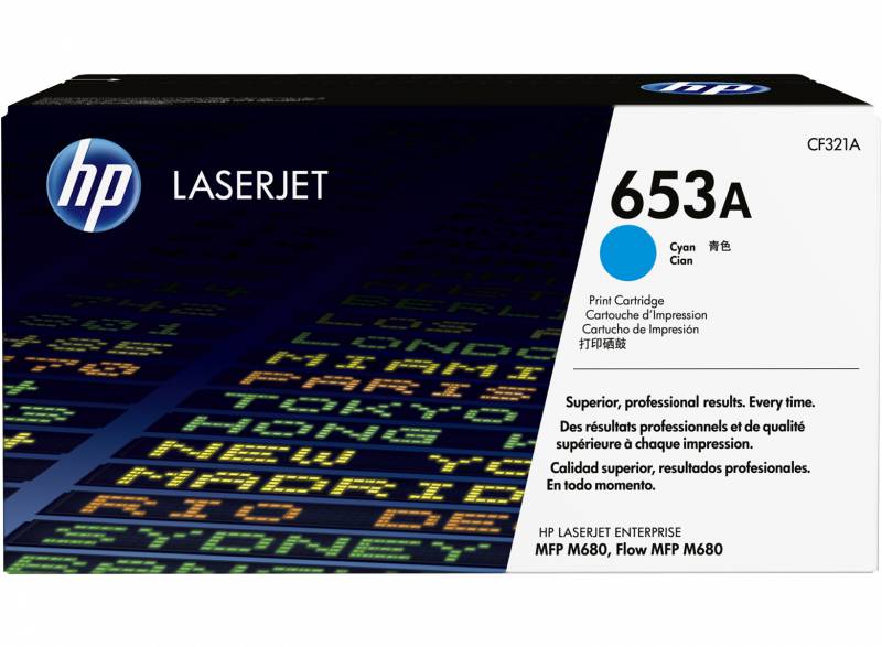 Картридж лазерный HP 653A CF321A голубой бар.в компл. (16000стр.) для HP MFP M680